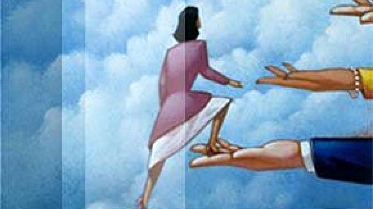 Woman climbing